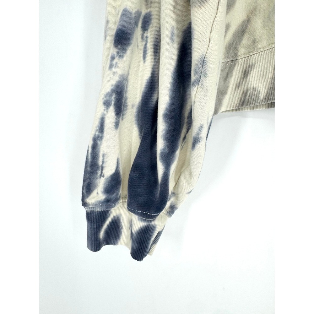 Z Supply Womens Tie Dye Cropped Sweatshirt Blue Grey Cotton Size Medium - Picture 2 of 7